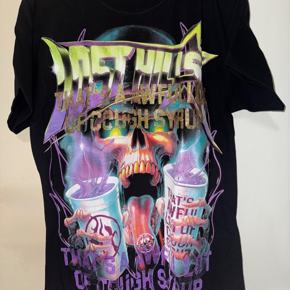 [SOLD OUT]Awful Lot Of Cough Syrup x Lost Hills Skull T- Shirts Men Size Medium - Picture 5 of 7